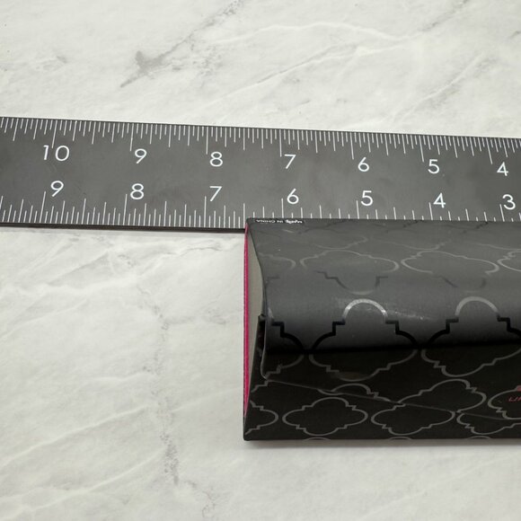 Fysh UK Urban Kool Eyewear Eyeglass Case Black Pink Magnetic Tri Fold w/ Cloth - Picture 6 of 8